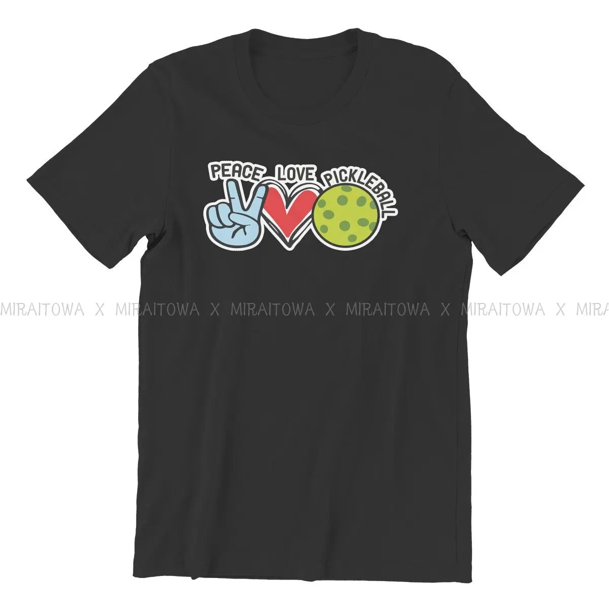 Peace, Love & Pickleball T Shirt - Form Fitting