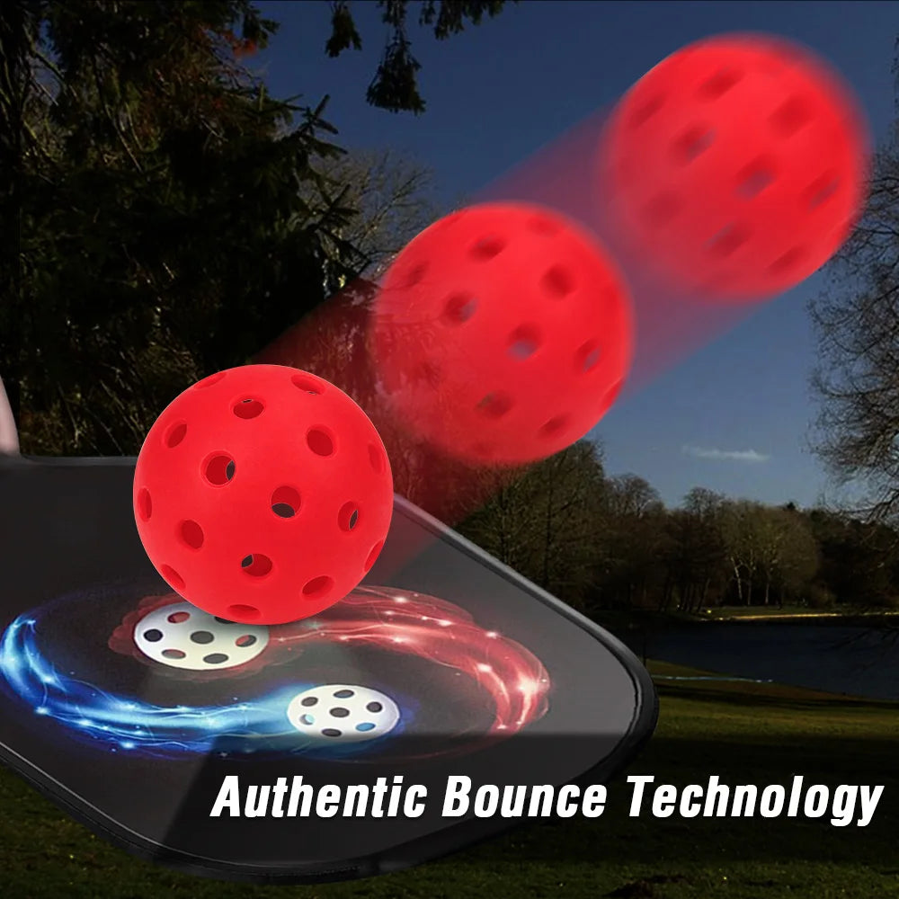 6pc Multi-Colored Durable Pickleballs - Highly Visible In All Conditions!