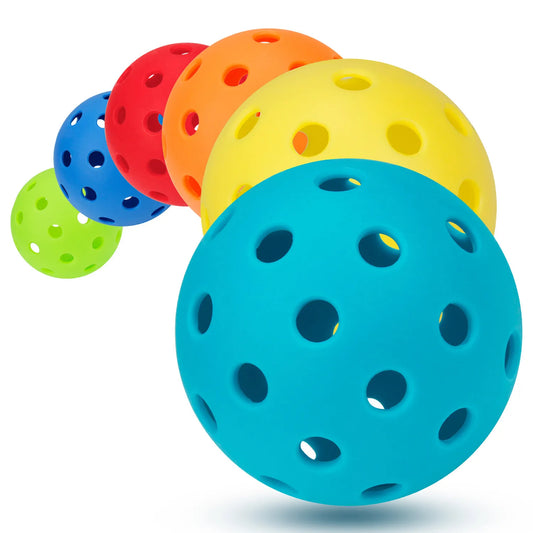 6pc Multi-Colored Durable Pickleballs - Highly Visible In All Conditions!