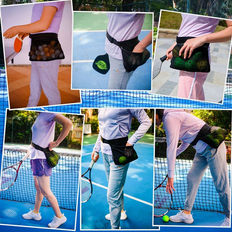 Mesh Pickleball Clip On Storage Bag - Makes Practice EASY!